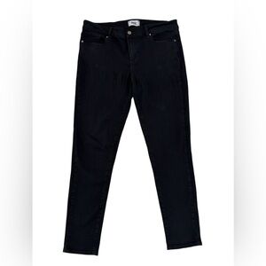 PAIGE Jeans Verdugo Ultra Skinny Denim Black Overdye Size 32